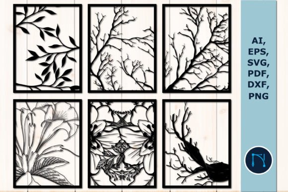 Branch Floral Wall Decor SVG Bundle