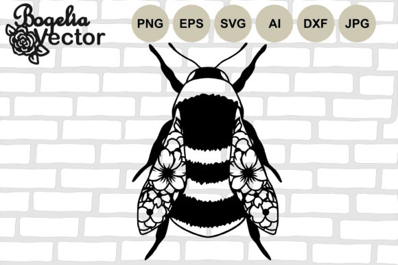 Bumblebee with Floral Wings