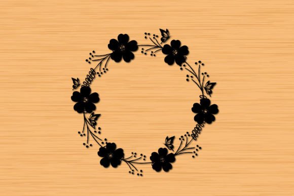 Butterfly Floral Wreath Cut SVG