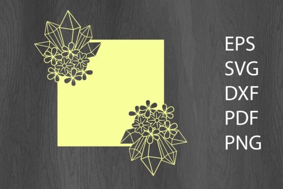 Decor Floral Cards Papercut Lasercut SVG