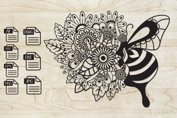 Floral Butterfly Paper Cut SVG