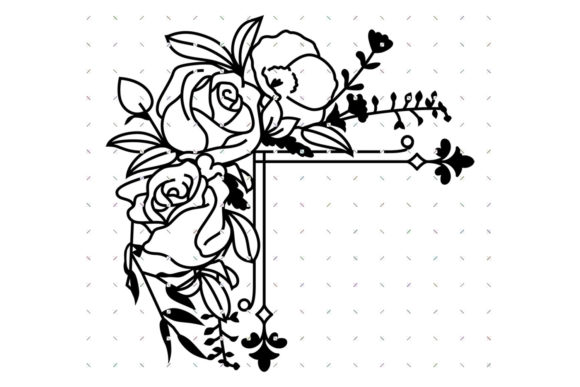 Floral Corner Border Decoration SVG