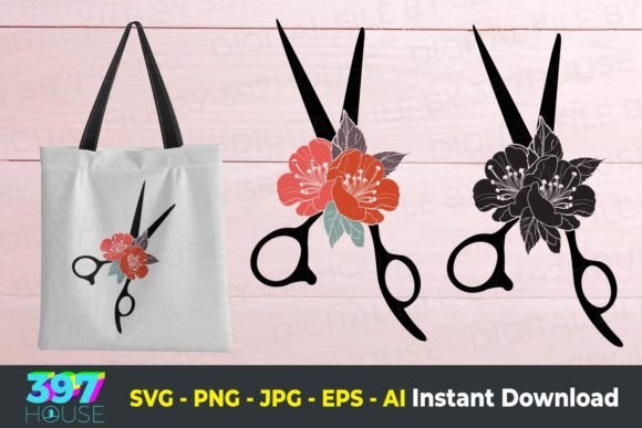 Floral Hair Stylist SVG
