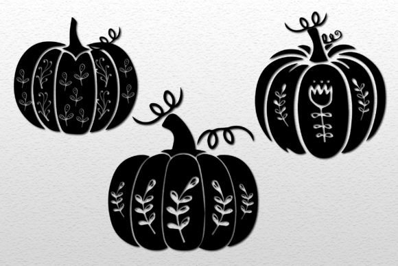 Floral Halloween Pumpkin SVG