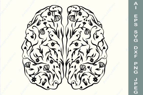 Floral Human Brain SVG: Mind Health Embroidery Review