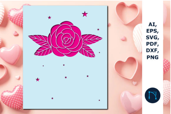 Floral Invitation Card SVG Cut File