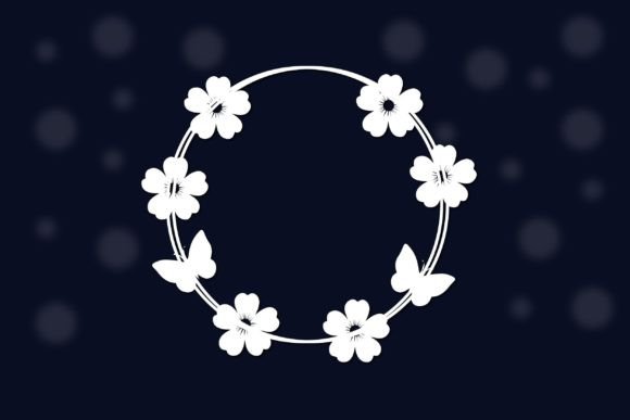 Floral Round Shape SVG
