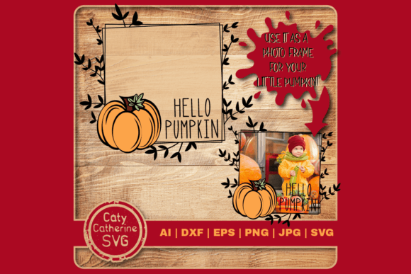 Hello Pumpkin Fall Autumn Photo Frame