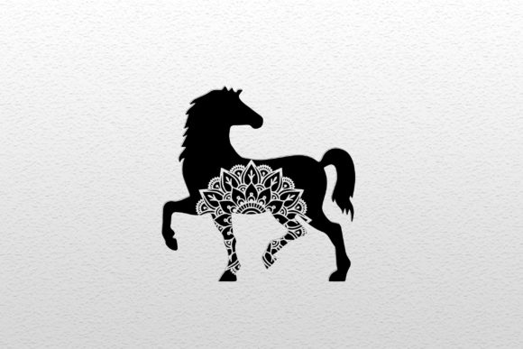 Horse Floral Flower Paper Cut SVG