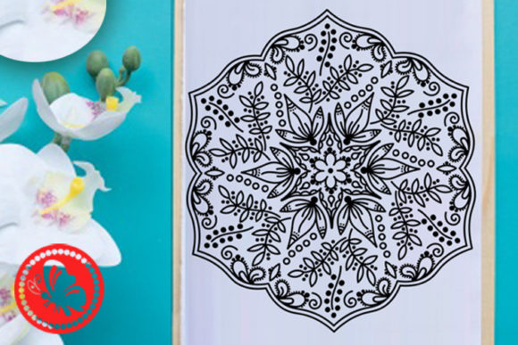 Mandala Lotus Floral Wall Art Tshirt Svg