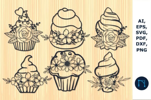 Paper Cut Floral Cake Decor SVG Bundle
