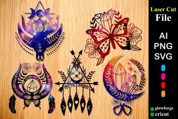 Paper Cut Mystical Moon Butterfly Bundle