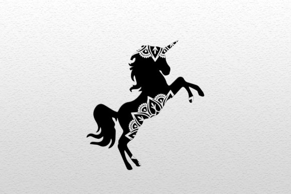 Unicorn Floral Flower Cut File SVG