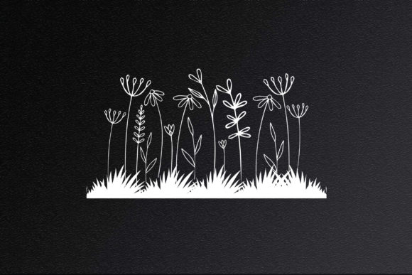 Wild Floral Small Garden Grass SVG