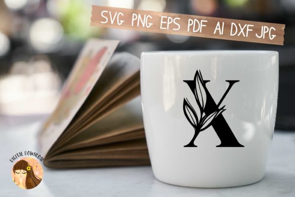 X - Floral Letter Design